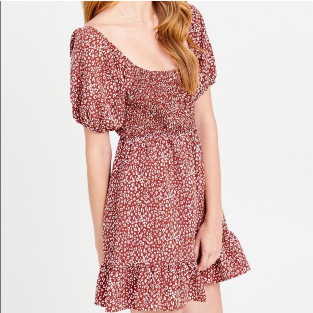 Animal Print Dress Disney Animal Kingdom Style Dress Smocked Ditsy dress